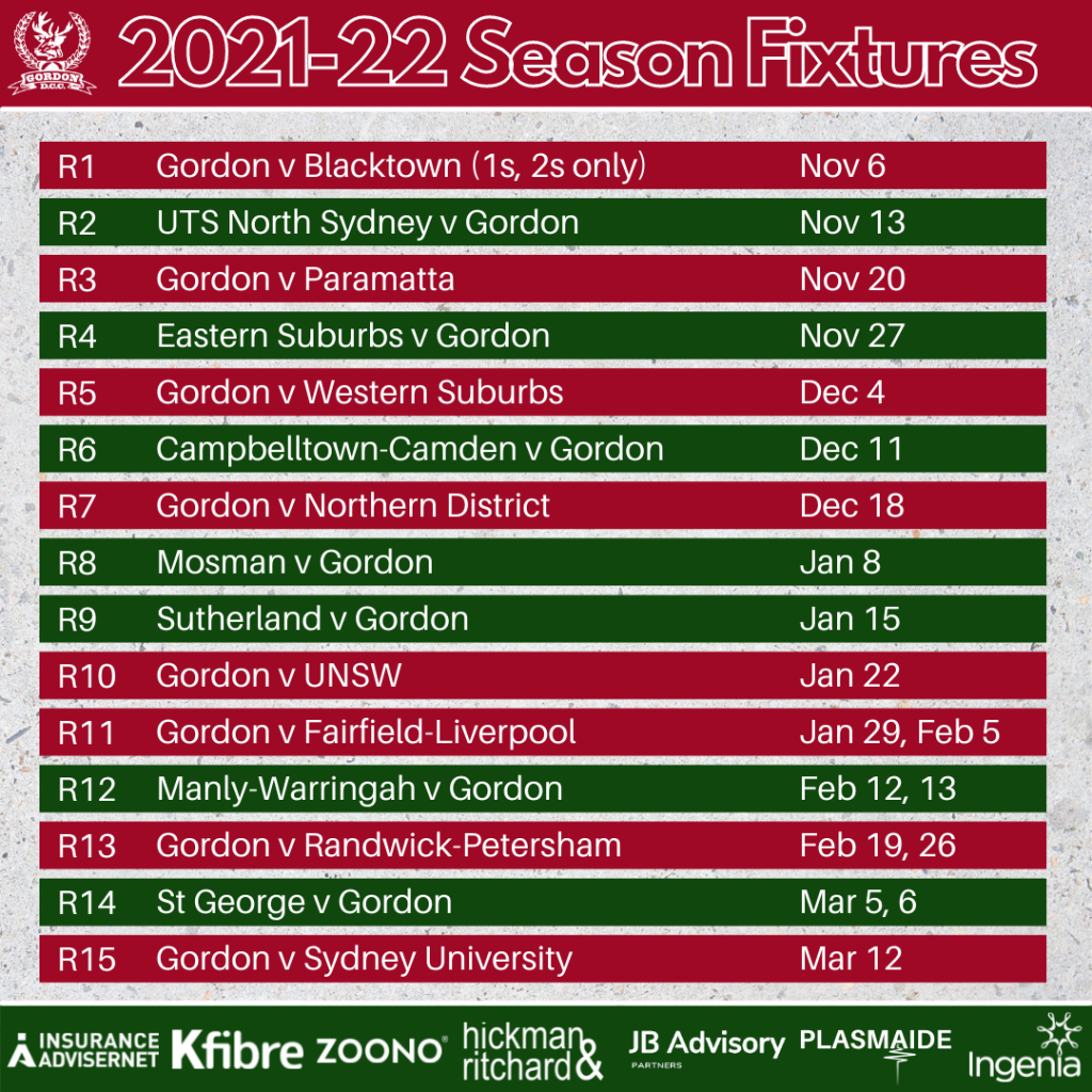 2021-22 NSW Premier Cricket Fixtures